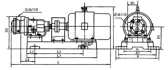 NYP3.6，NYP24，NYP80，NYP111（A），NYP727泵头外形尺寸